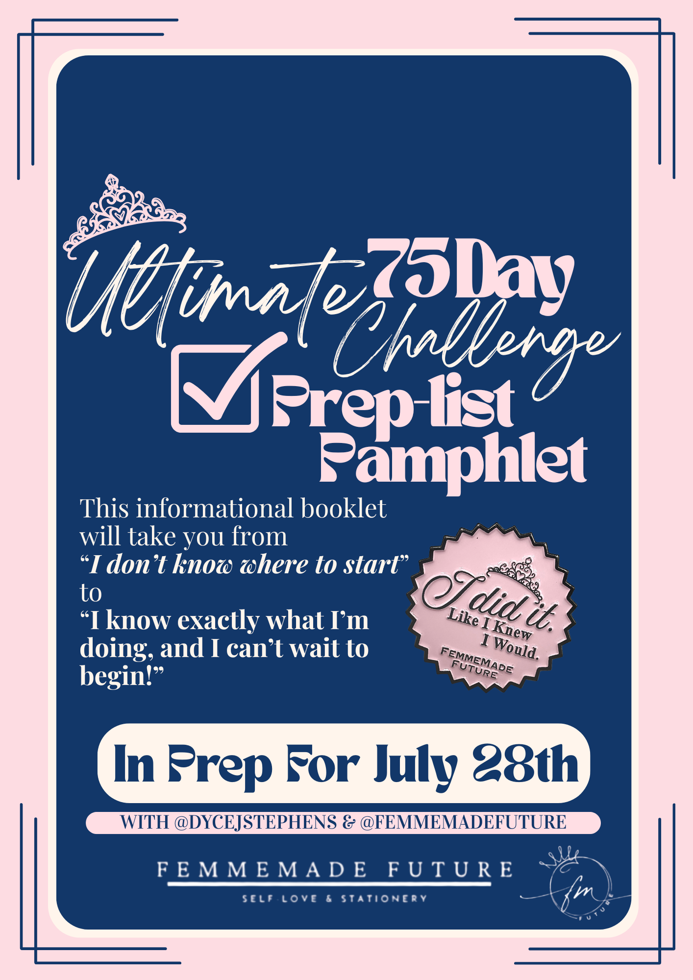 75 Day Challenge Prep-List Pamphlet